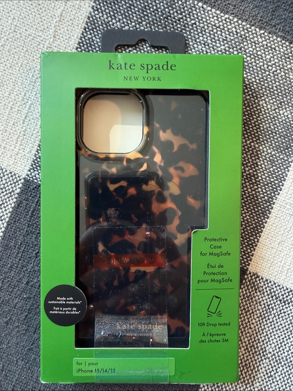 kate spade Tortoiseshell MagSafe iPhone Case - Brown & Black
